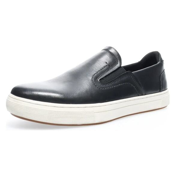 Propet Mens Kedrick Sneakers US 9.5 EEE Black White Leather Slip On NWOB main image 13